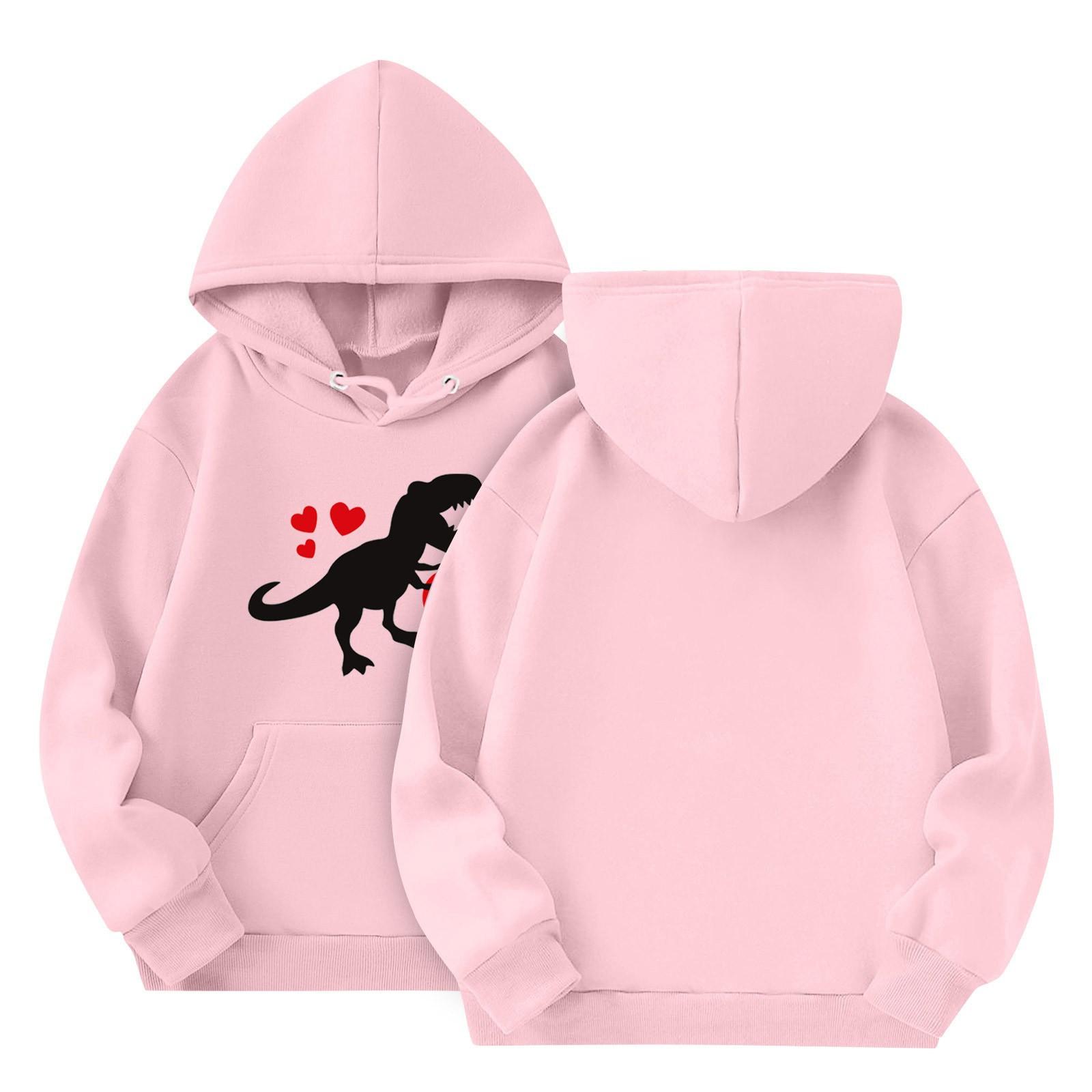 

Світшоти для дівчаток-підлітків Толстовки з довгим рукавом Пуловер на зав’язках Милий великий худі 120