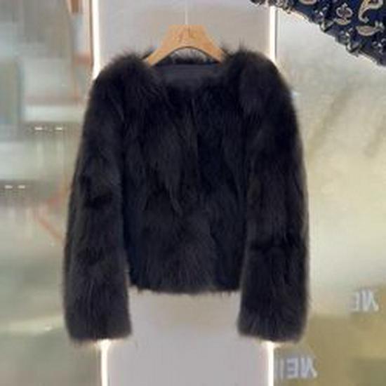 2025 Winter Fashion Fluffy Faux Fox Fur Women's Coat - Sexy, Sustainable, European & American Style