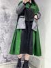 Xitao Contrast Color Patchwork Women Trench Loose Personality Coat WLD6752
