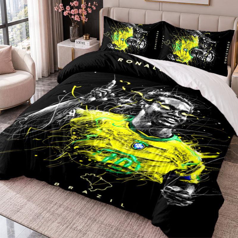 Ronaldinho 3Pcs Bedding Set Duvet Cover With Two Pillowcases For Bedroom Home Decoration