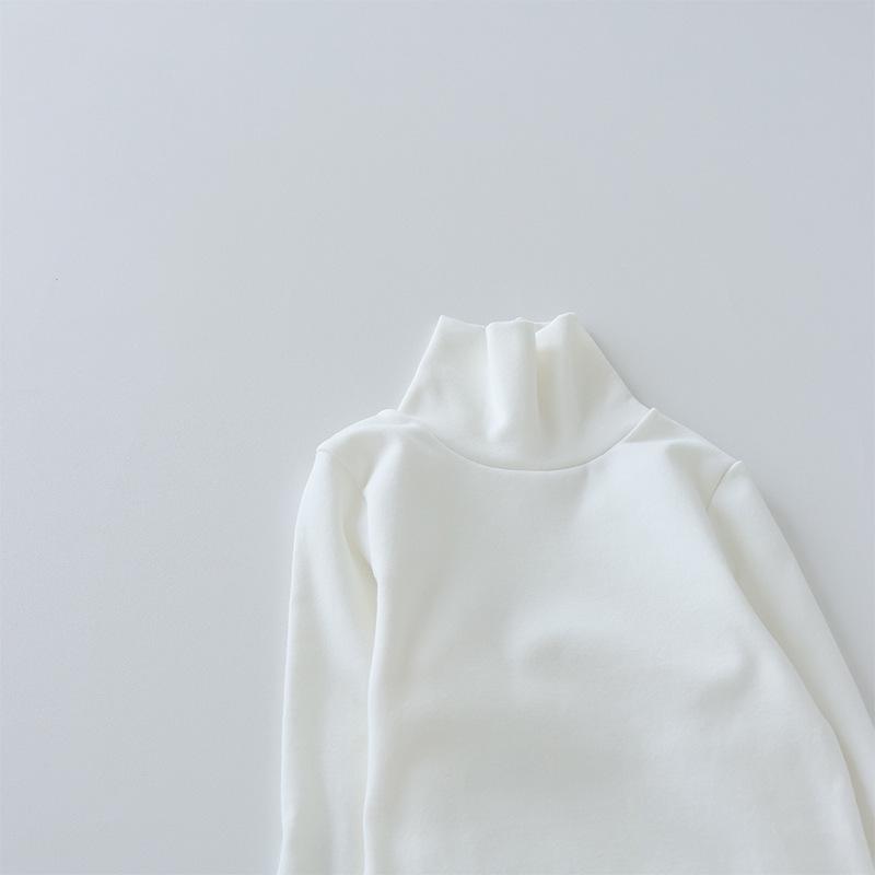 

Дитяча бавовняна фланелева футболка з високим коміром та довгим рукавом для хлопчиків та дівчаток - Осінньо-зимовий стиль, Розміри 180 Середній та Великий. 130 cm