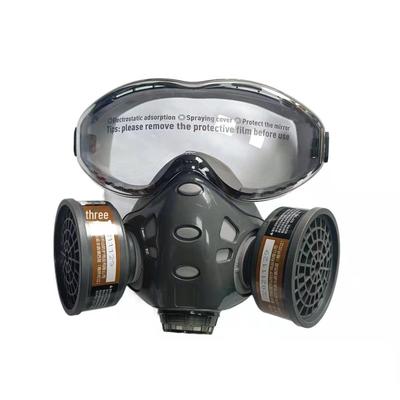 Anshuangli 8201 Protective Mask & Goggles with Activated Carbon Filter, Anti-Gas, Dustproof, for Outdoor Painting & Polishing