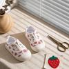 Strawberry Mesh Slip-on Sandals for Girls - Cute, Breathable, Casual Beach Shoes for Toddlers & Small Children