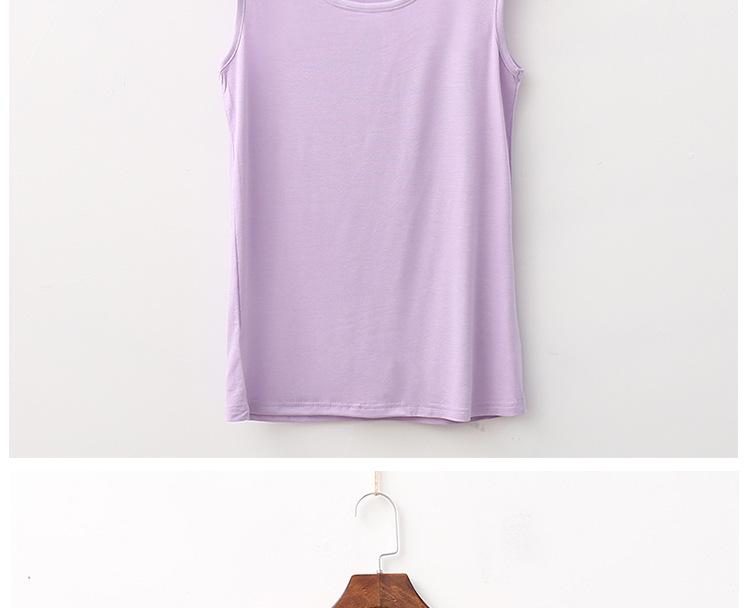 Modal Summer Plus Size Wide Shoulder Tank Top for Women 200 Lbs Sleeveless Middle-Aged