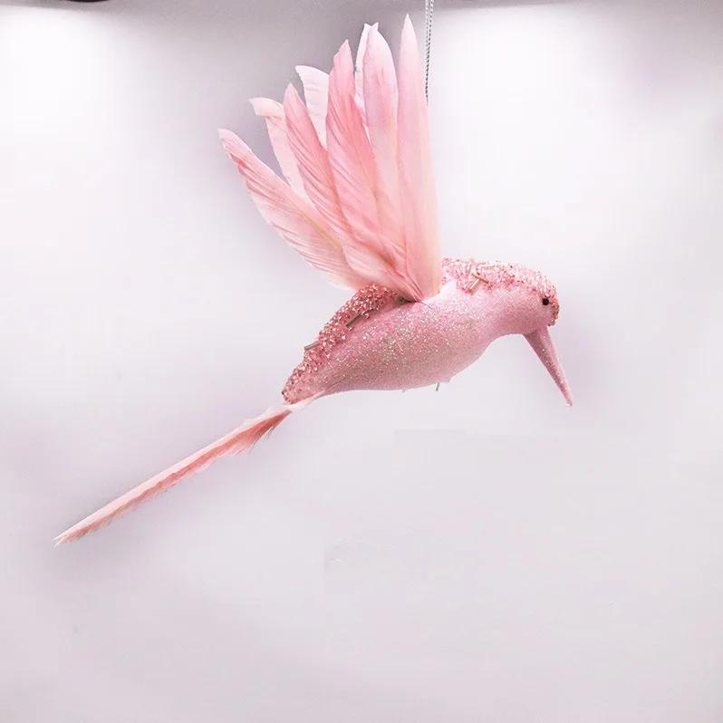 Hummingbird Artificial Birds Fakes Foam Animal Simulation Feather Birds Model Artificial Bird Shape Christmas Tree Pendant Decor