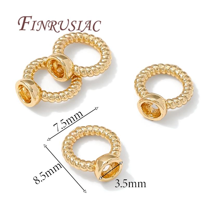 Messing 18K Gold Plated 2-Loch Verbinder für Schmuck, Armband Endstück, Perlen Endkappe mit Loch, Zubehör für Schmuckzubehör