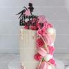 3PCS Red Lips Happy Birthday 16/18/30/40th Cake Topper for Women's Single Birthday Theme Party Cake Decoration Supplies