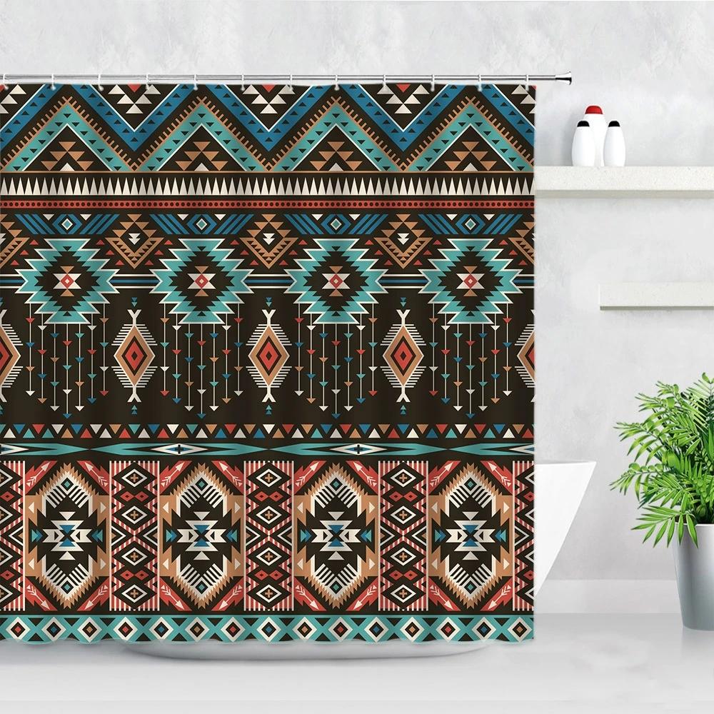 Elegant Red & Black Damask Print Waterproof Shower Curtain - Stylish, Durable & Easy-Care Choice for Classic Bathroom Décor