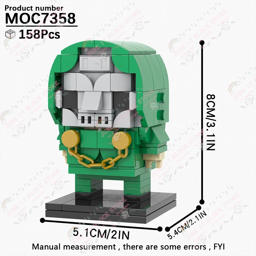 MOOXI Superhero Brickheadzed MOC Brick Movie Figure Doctor Doom Witch Kingpins Scale Model Compatible Building Block Toy Children Gift Present