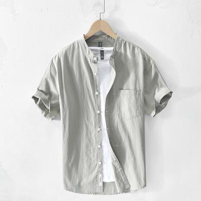Z921 Herren Freizeit Hemdjacke mit Stehkragen, kurzärmelig - Frühjahr/Sommer Kollektion