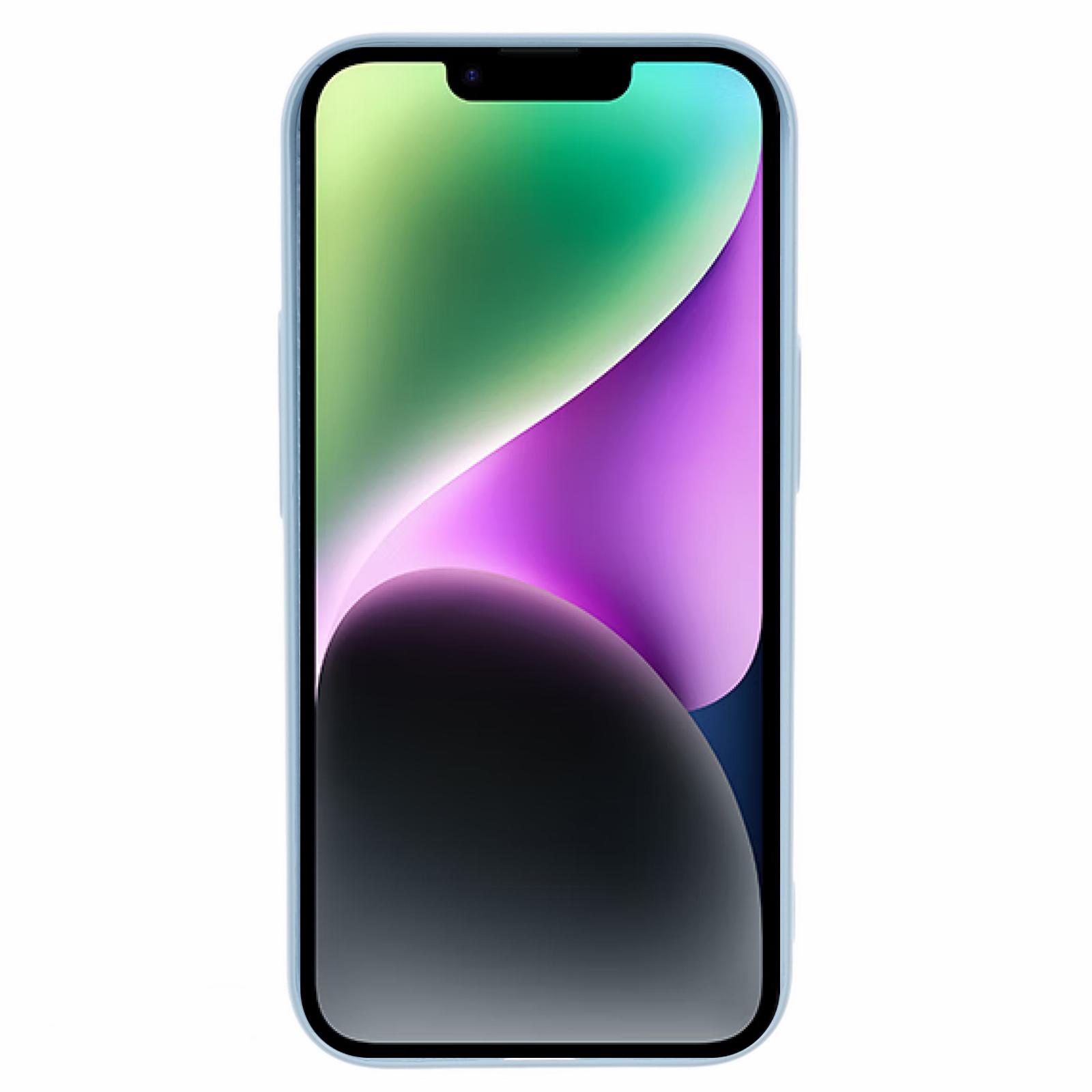 

KSTDESIGN Icenets Series For iPhone 14 Plus Breathable Cooling Case Hard PC Heat Dissipation Phone Cover with Lens Film Cyan