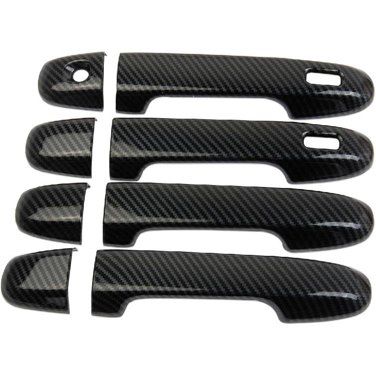 Carbon Fiber Style Exterior Side Door Handles Cover Trim Accessories for 2018-2025 Subaru Crosstrek,2019-2024 Ascent/Forester,2017-2025