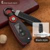 Leather Key Case For Ford Fusion Edge Explorer Mustang Escape F-150 Fiesta Ecosport Ranger Focus Mk3 Kuga Mk2 Cmax Key Fob Cover