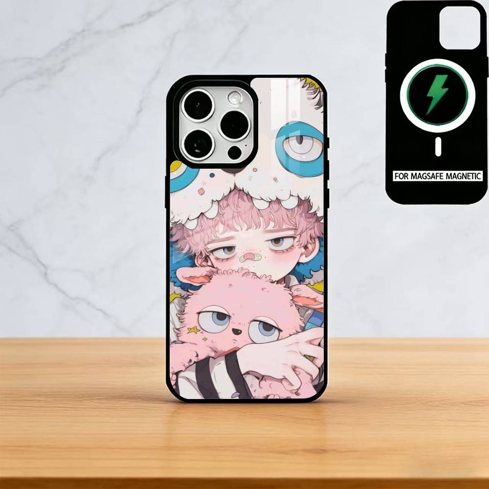 

Chibi Girl Phone Case For iPhone17,16,15,14,13,12,11 Plus,Pro Magnetic with Magsafe Wireless Charging iPhone17ProMax