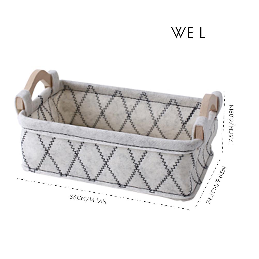 

Фетровая корзина для хранения Прямоугольный ящик для хранения белья Контейнеры с ручками для дома Спальни Ванной Полок Шкафа белый