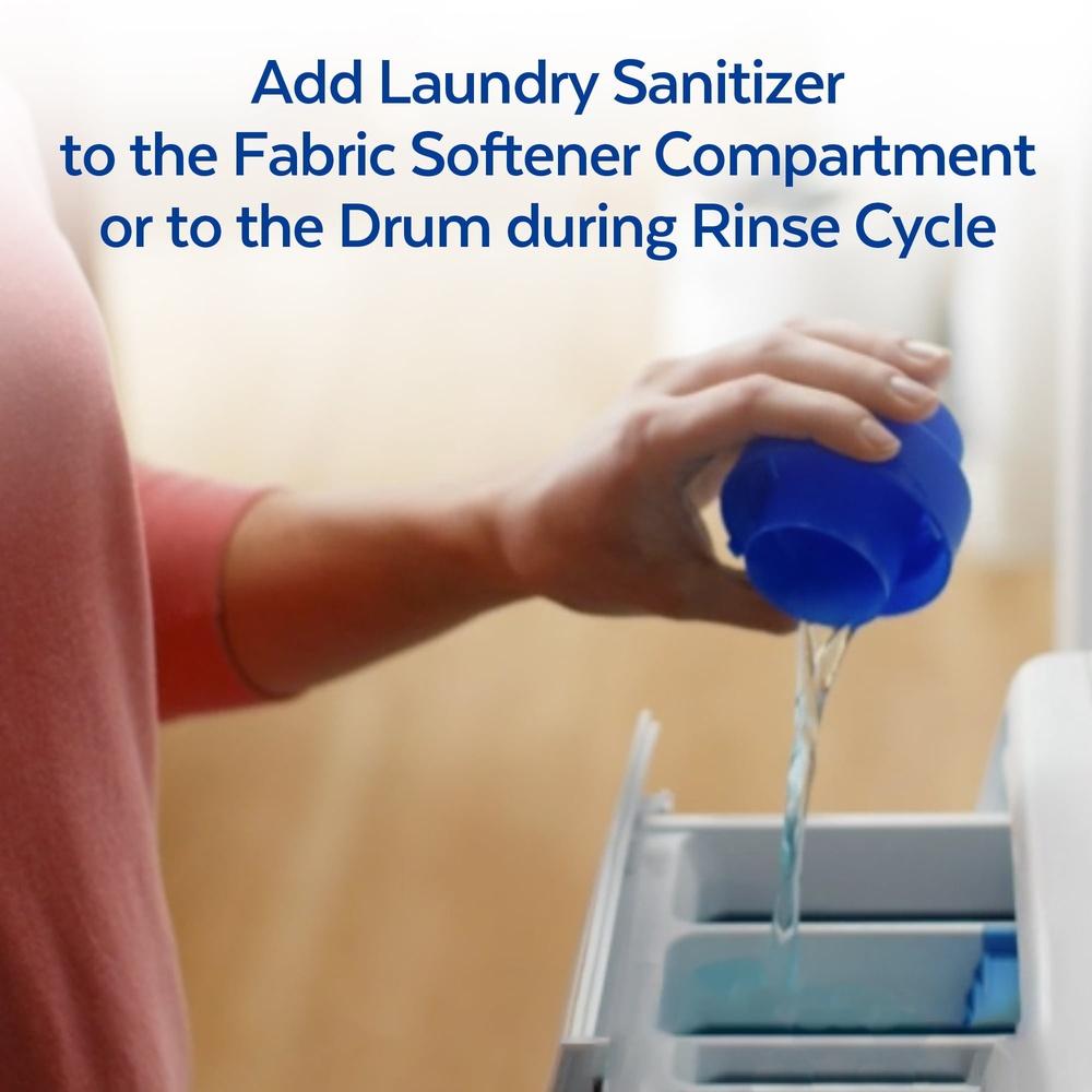 Laundry Sanitizer Additive Kills 99.9% Bacteria Odor Eliminator No Bleach Works in Cold Water Fabric Safe