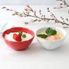 EAST table Small bowl 12cm Red and white Flower Red Made in Japan Microwave safe Dishwasher safe Japanese tableware Serving plate 31-011-01