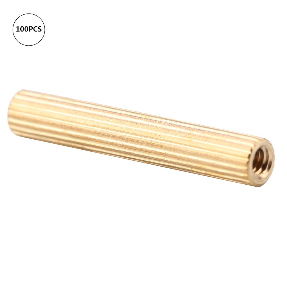 100pcs M2 Brass Female Female Spacer PCB Standoff Fastener Accessory (M2*18)