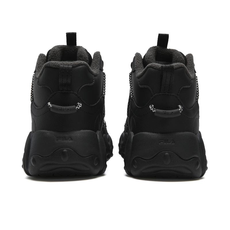 New FILA Cushioning Abrasion Resistant Thermal Mid top Casual Shoes Women's Black F12W542115FBD