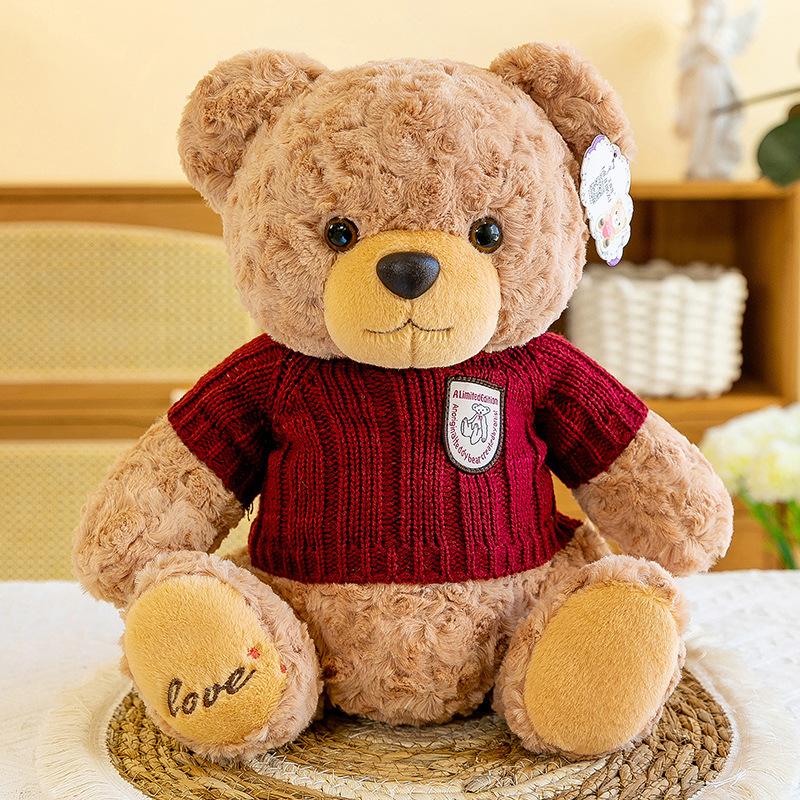 Sweater Teddy Bear Doll Plush Toy Bear Doll Doll Doll Pillow Birthday Gift for Girlfriend Valentine's Day