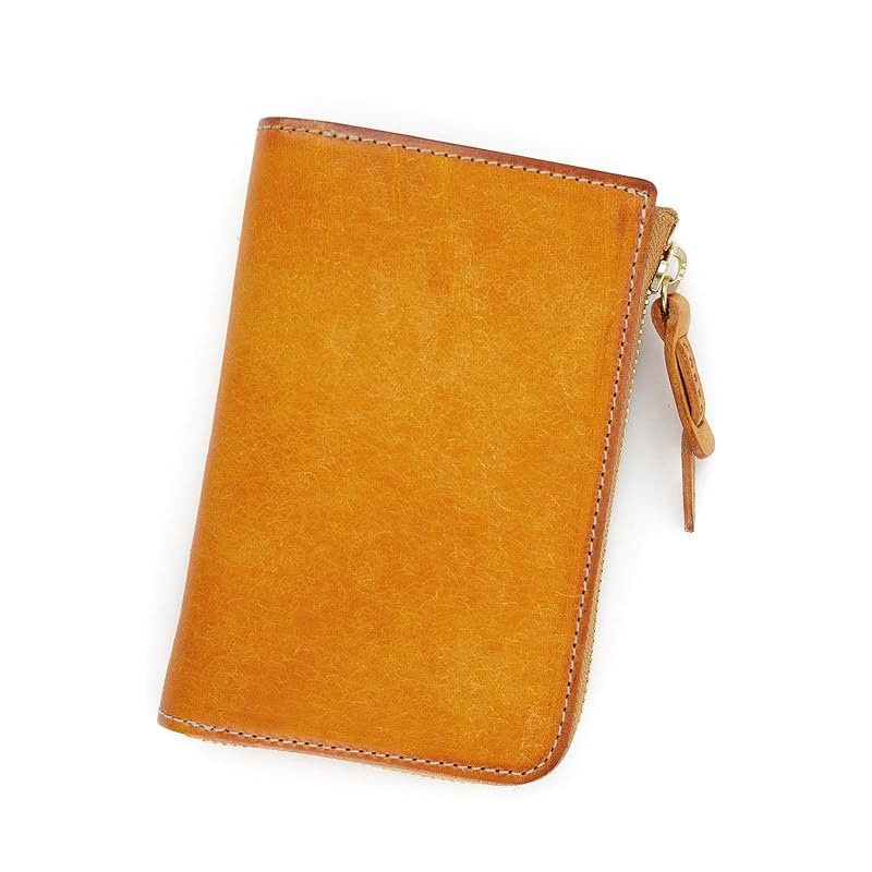

[Corbo] bifold wallet L-shaped zipper genuine leather yellow CO-1LN-1707-51