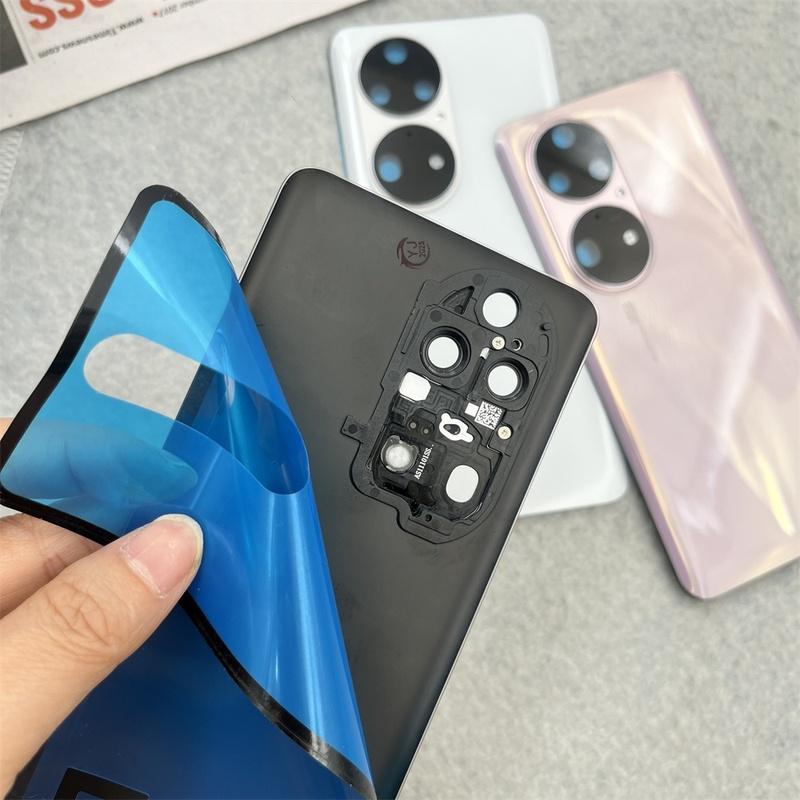 Back Glass Cover For Huawei P50 Pro P50pro JAD-AL50 Battery Cover Rear Door Housing For P50 ABR-AL00 With Camera Lens Frame