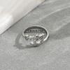 Wind Ladies Ring, Geometric English Alphabet Cross Design High-end Open Ring Versatile
