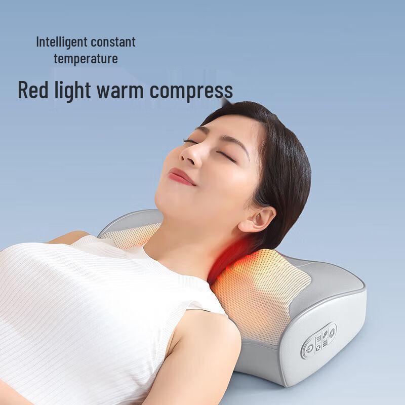 Aux Electric Kneading Neck and Shoulder Massager Pillow CN Plug (adapter Included)