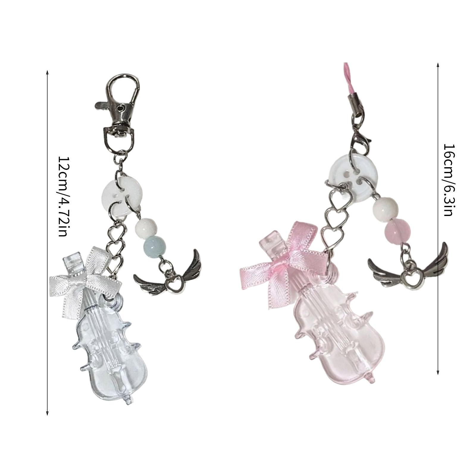 Милый брелок-подвеска в виде виолончели с бантом — фото 6