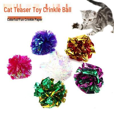 Bunte Knisterball Katze Teaser Spielzeug