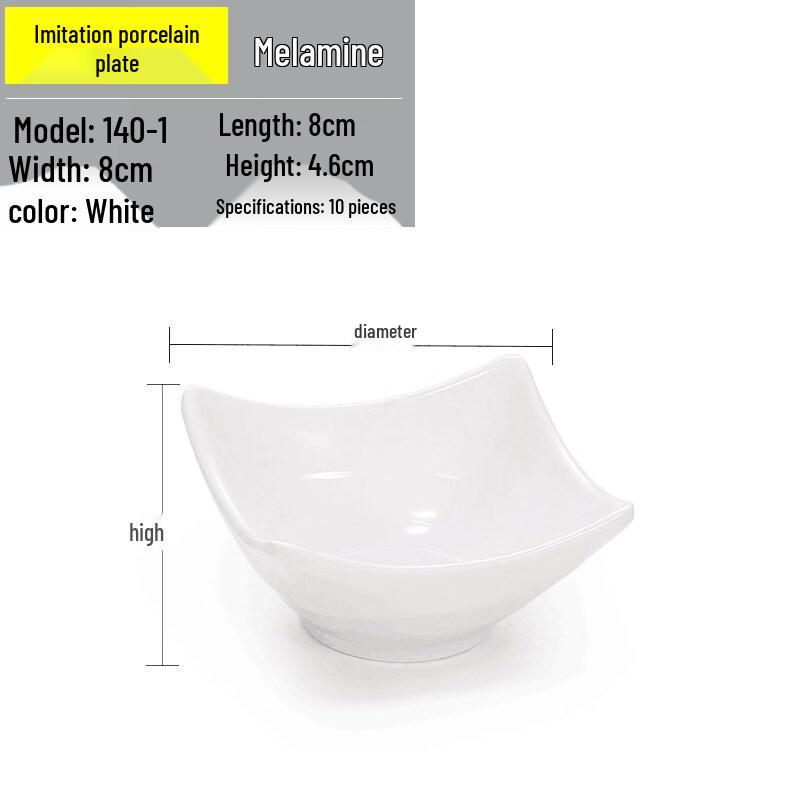 Chinese Style Melamine 3-Compartment Dumpling & Side Dish Plate