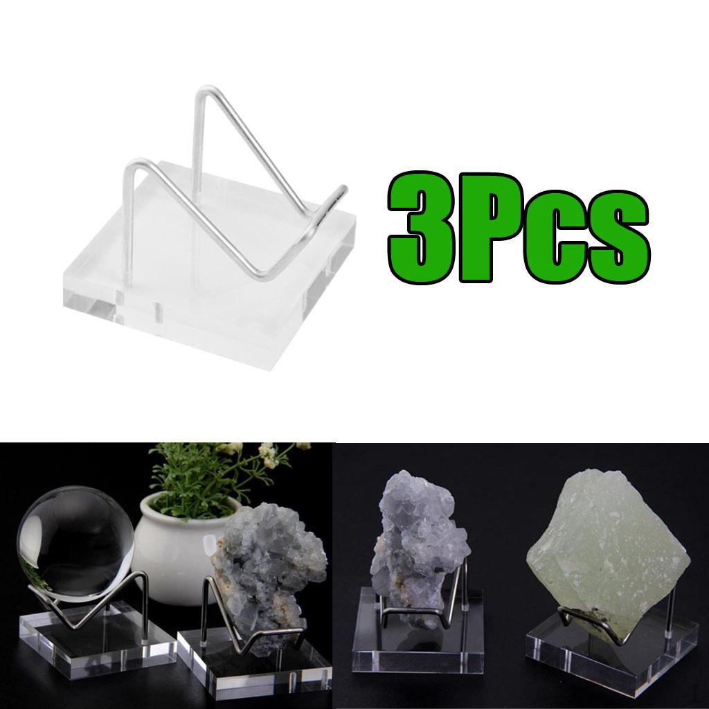 

3-part Acrylic Stand Holder Support Base for Agate Samples