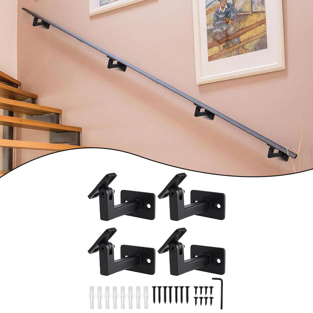 Iron Handrail Holder Adjustable Handrail Bracket Customizable Angle Easy Installation Flexible Mounting System