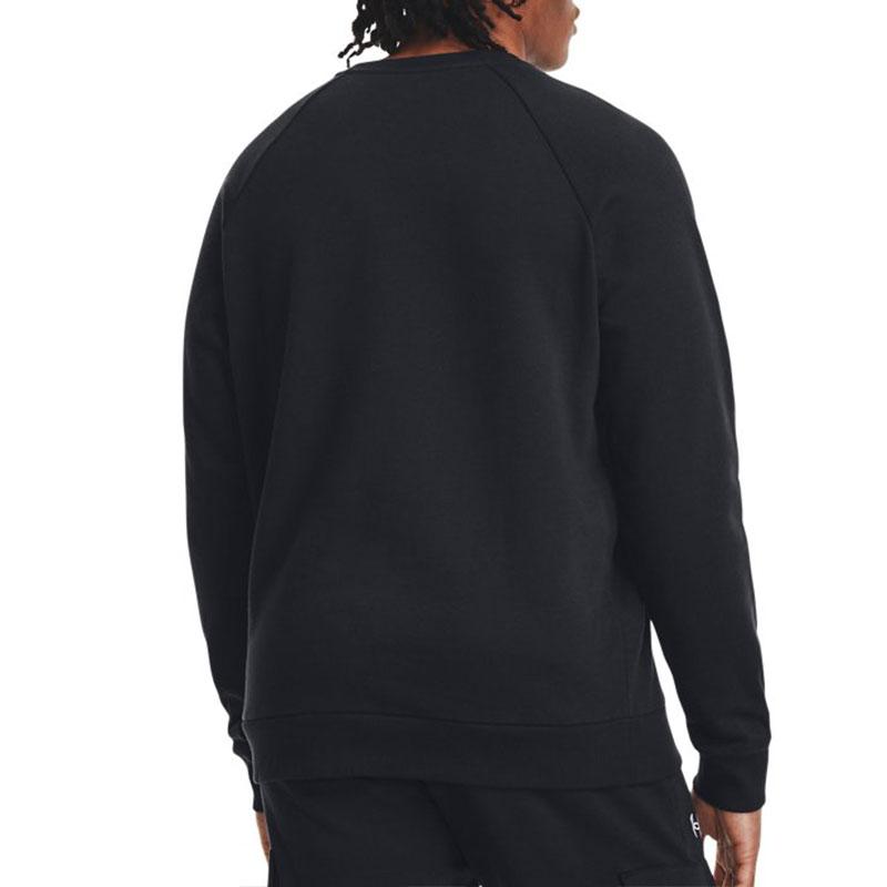 Under Armour Rival Solid Fleece Crew Training Sweatshirt Men Sweatshirt Black 1379755-001