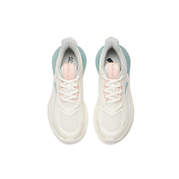New Anta C37 Series Low Top Running Shoes Women's White Pink Cyan 922035533-6