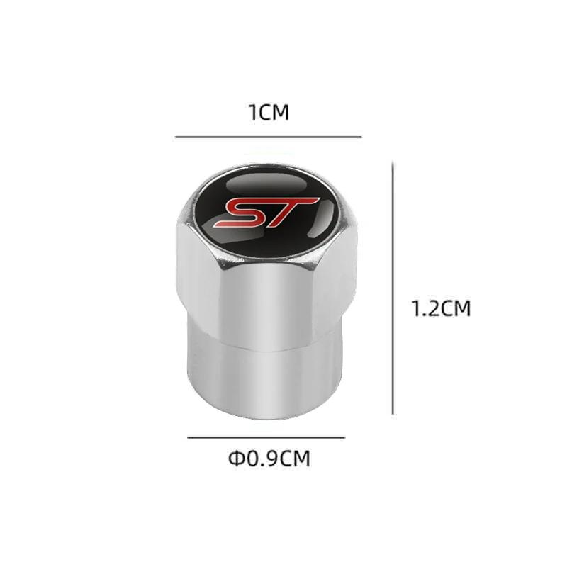 4Pcs Car Wheel Tire Valve Caps Air Stem For Ford ST Line Focus X 2 3 Mondeo Fiesta Kuga MK2 MK3 MK4 Tyre Car Auto Accessories