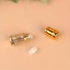 4pcs/set Refillable Golden Essential Oil Roller Bottle Perfume Bottle Glass Roll-On Essential Oil Bottle Cosmetics Container