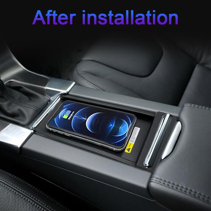 15W Car Wireless Charger For Volvo S60 2015-2019 V60 13-2018 Accessories Interior Special Mobile Phone Fast Charging Plate Panel