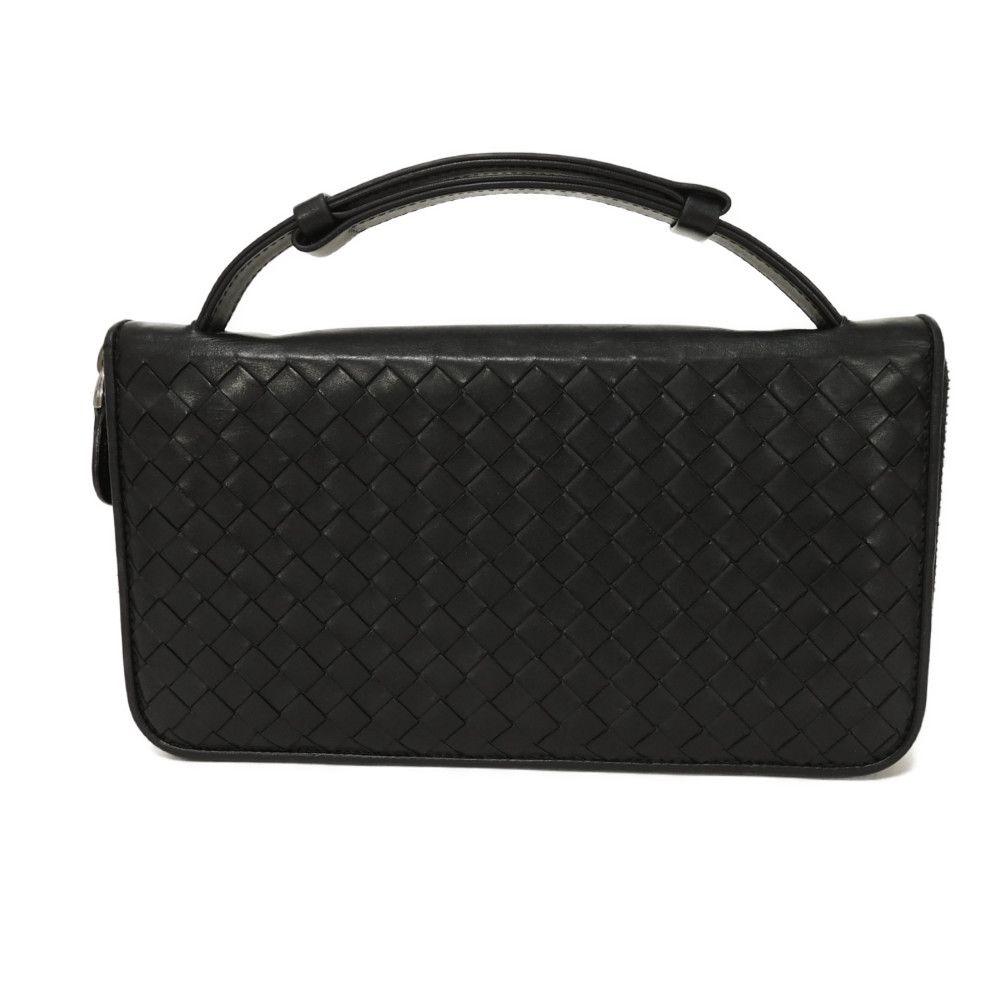 Used 11897 Organizer VN Document Case 169730 V4651 1000 7940 Black Travel Case Intrecciato Nero Men's from Japan