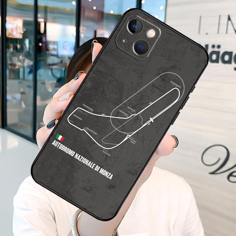 Formel 1 F1 Rennstrecke Stoßstange Handyhülle Für iPhone 11 12 13 14 15 16 Pro X XR XS Max Plus Rückabdeckung
