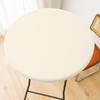 Elegant Milk Silk Round Tablecloth - Luxurious Light Feel & Elastic Fit, White Ins Style