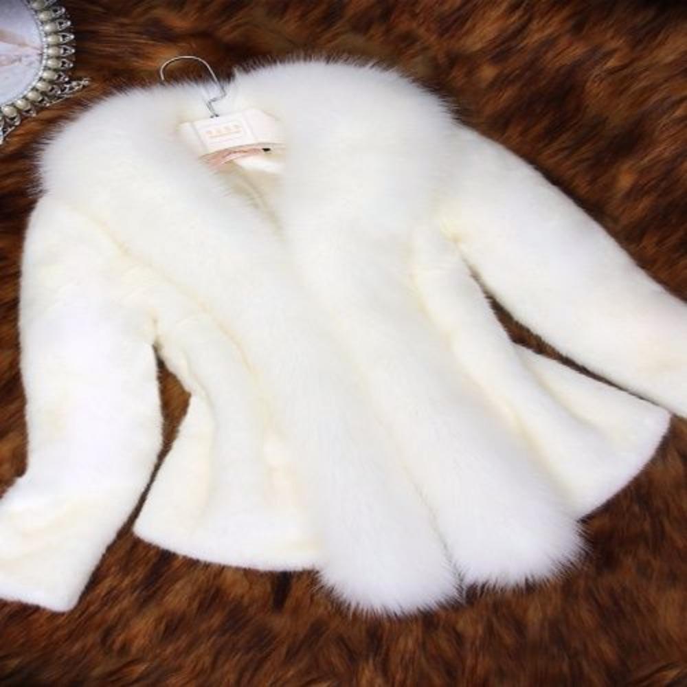 Fur Jacket Women's Autumn and Winter New Short Imitation Mink Fox Fur Collar Fashion Slim Jacket
