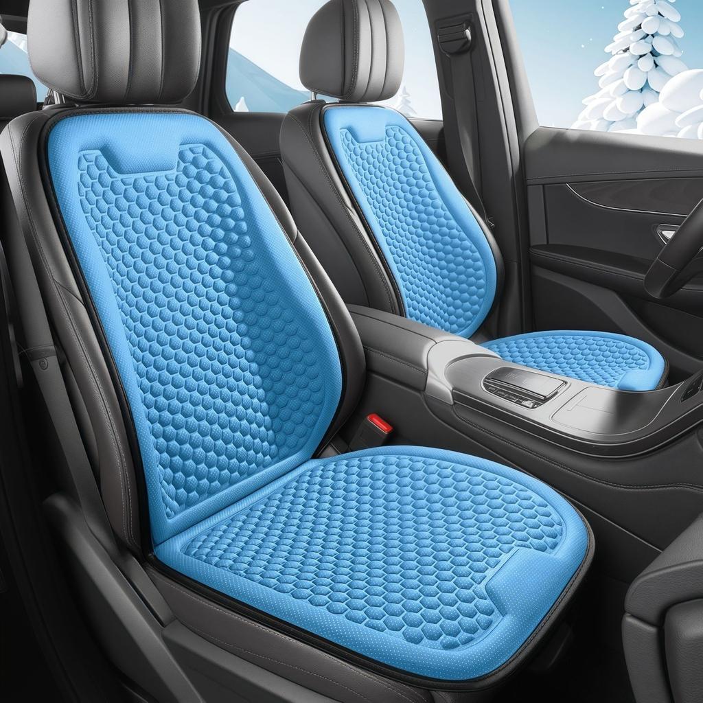 Cuscini Traspiranti Comodi Estivi in Seta Ghiacciata per Sedili Auto con Sporgenze Sferiche 3D Morbidi per la Maggior Parte delle Auto