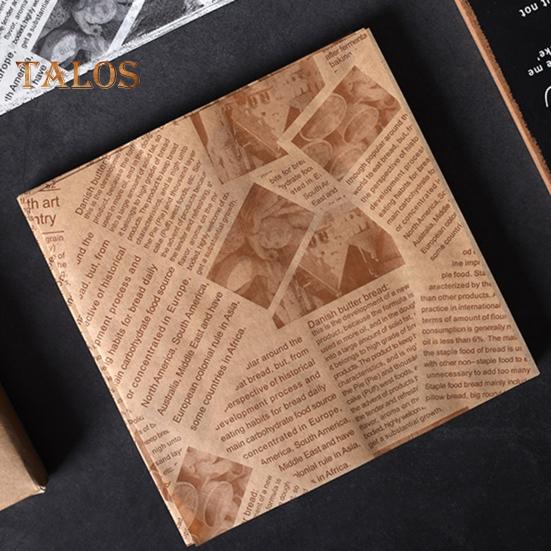 100 szt. Wkładka do tacy Food Grade Oszczędzająca pracę 2 kolory Praktyczny projekt papieru gazetowego Papier do pieczenia, gadżety kuchenne