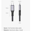 Usb3.2 10gbps Type C To Type C Cable Pd3.1 100w Fast Charging Cable 8k To 60hz Compatible For Ps5 Nintendo Switch