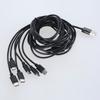 Multiple Device Charging Cable 6 in 1 USB to 3 USB 5Pin and 3 Type C Connectors Cord Wire Charge 6pcs Electronics