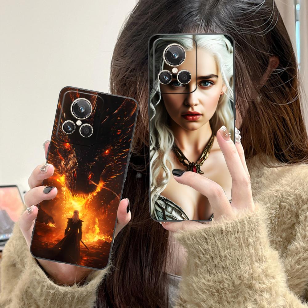 Dragon Queen Matte TPU Mobile Phone Case for Realme GT 8 Neo Pro C75 73 71 C67 65 C55 53 C35 31 C20 15 Colorful Cover