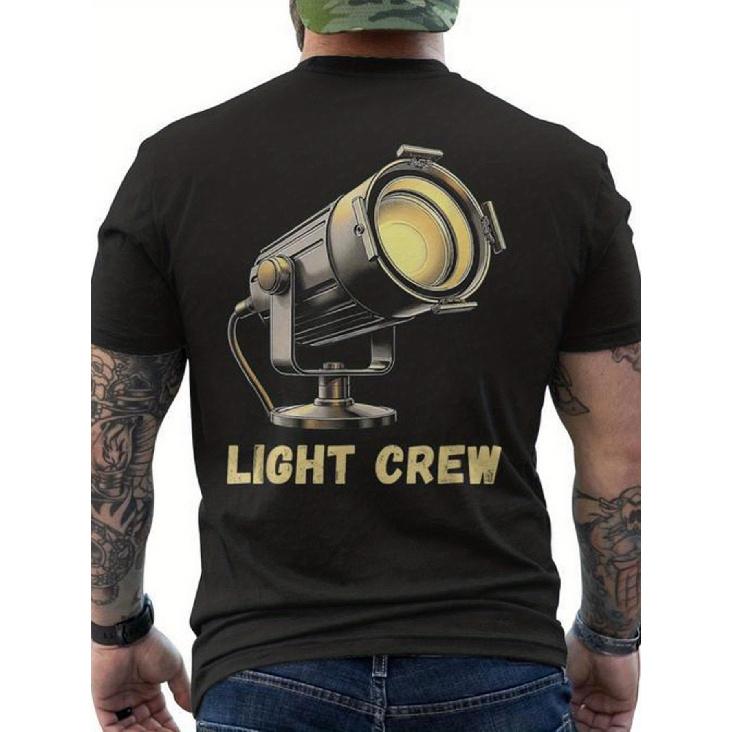 T-Shirt for Male Lighting Designers & Stage Lighting Technicians - 100% Crew Neck Short Sleeve Featuring a Back Print of a Light Switch & Dimmer S чёрный