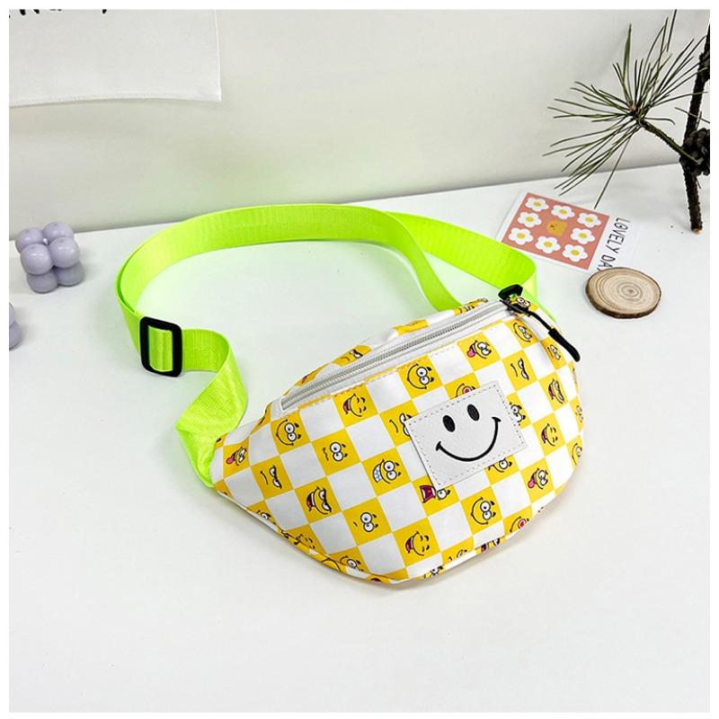Children's Fanny Pack New Women's Bag Fashionable and Sweet Shoulder Messenger Bag Plaid