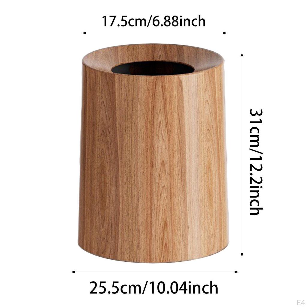 Round Wooden Basket for Entryway, Home, Yard, Hotel